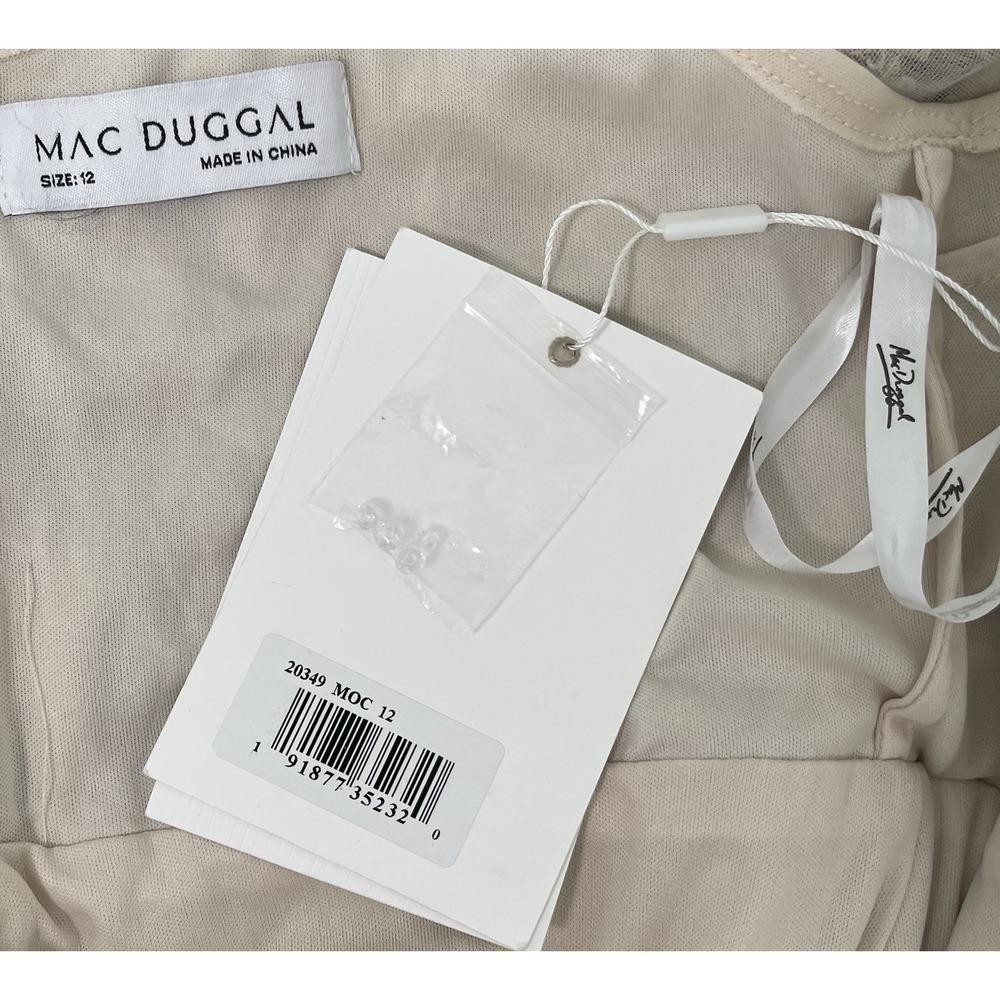 Mac Duggal‎ 20349 Mocha Embroidered Beaded Sequins Long Sleeve Gown Size 12 $998 - Picture 8 of 8